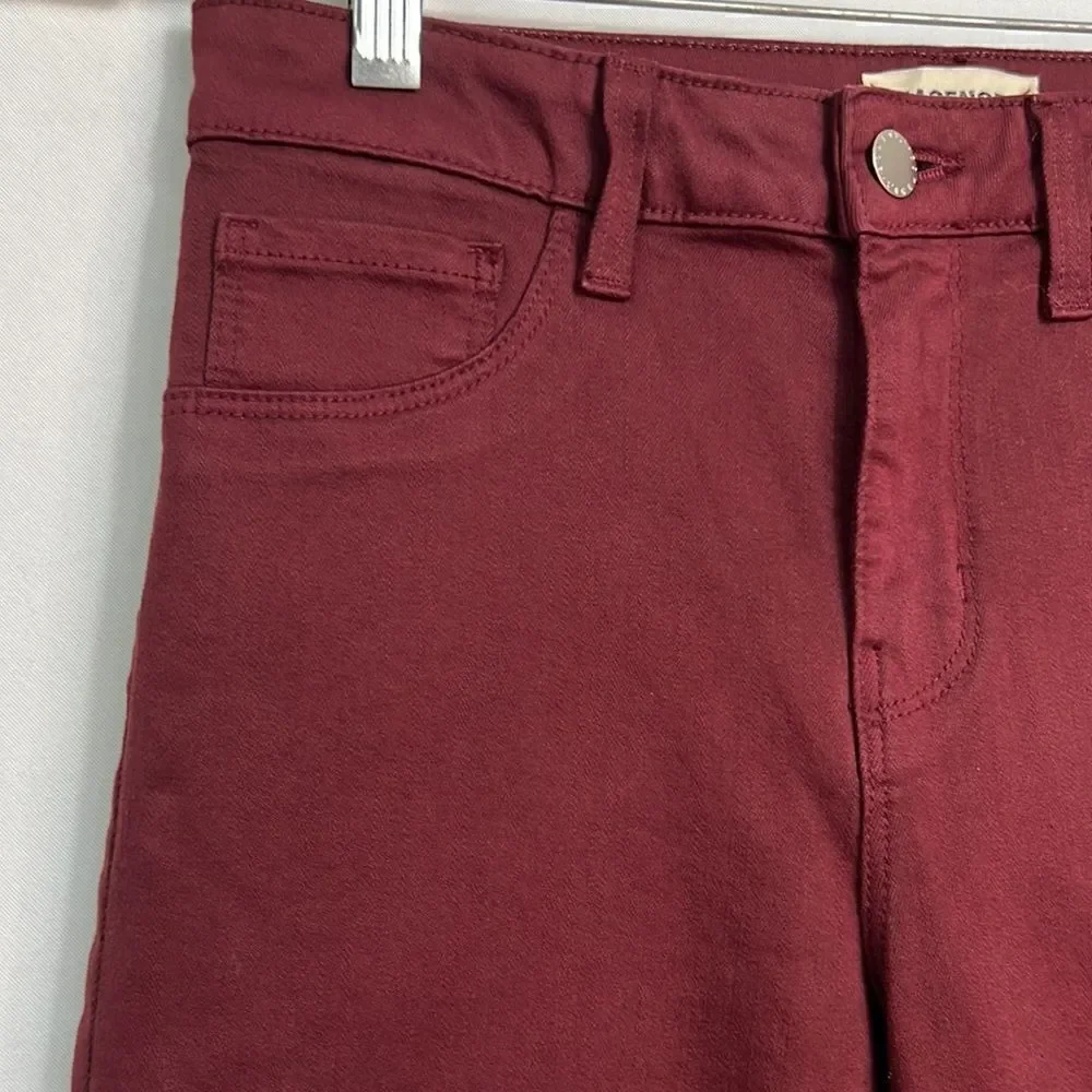 L’Agence Burgundy Margot High rise Garnet Jeans size 26 NWOT